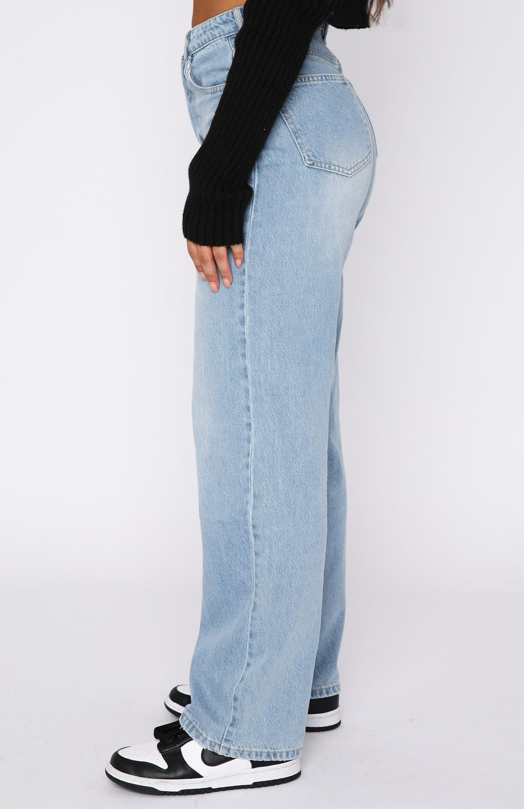 Trending One Call Away High Rise Straight Leg Jeans Vintage Mid Blue