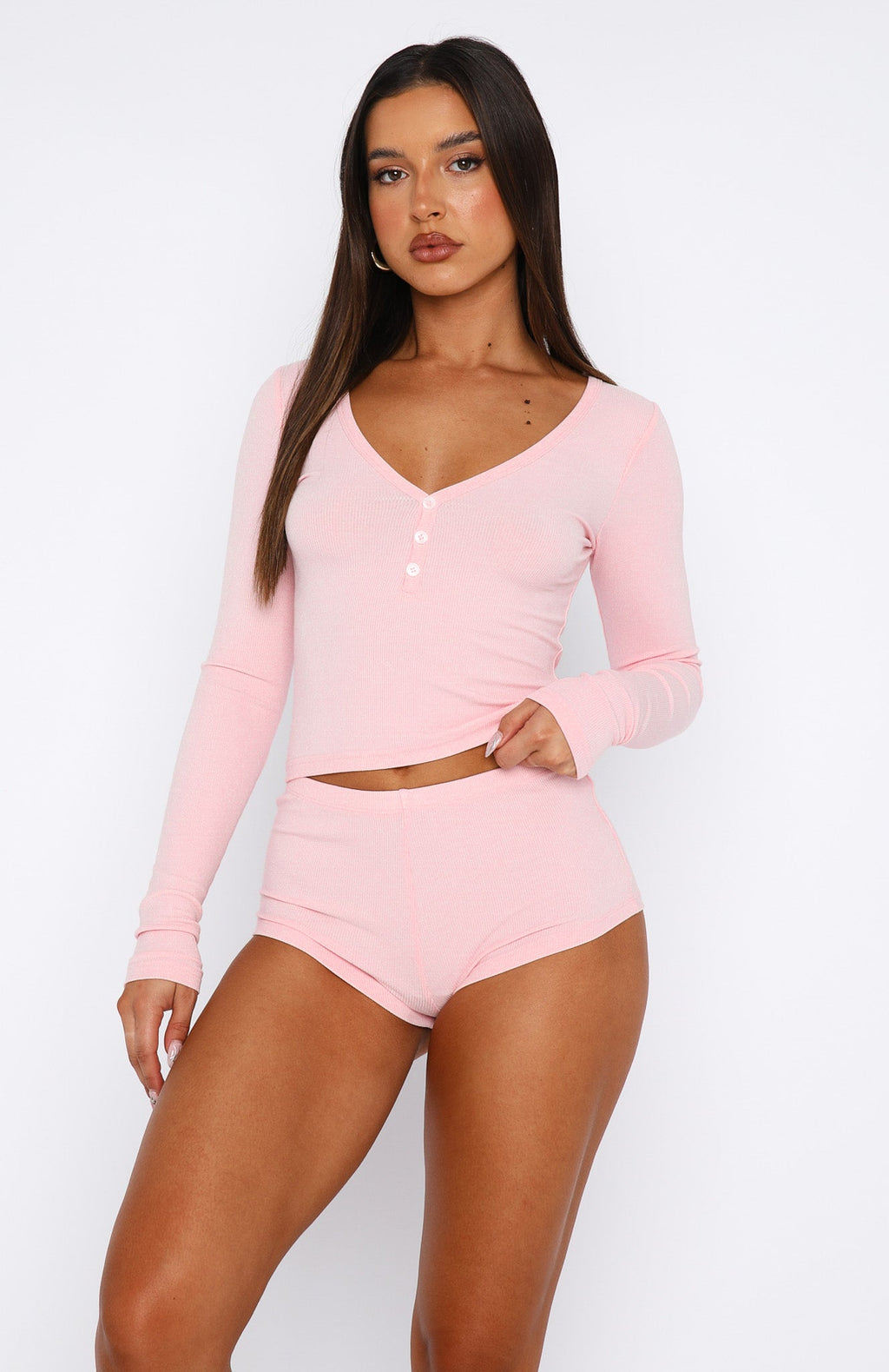 Trending Girl Talk Pyjama Set Baby Pink