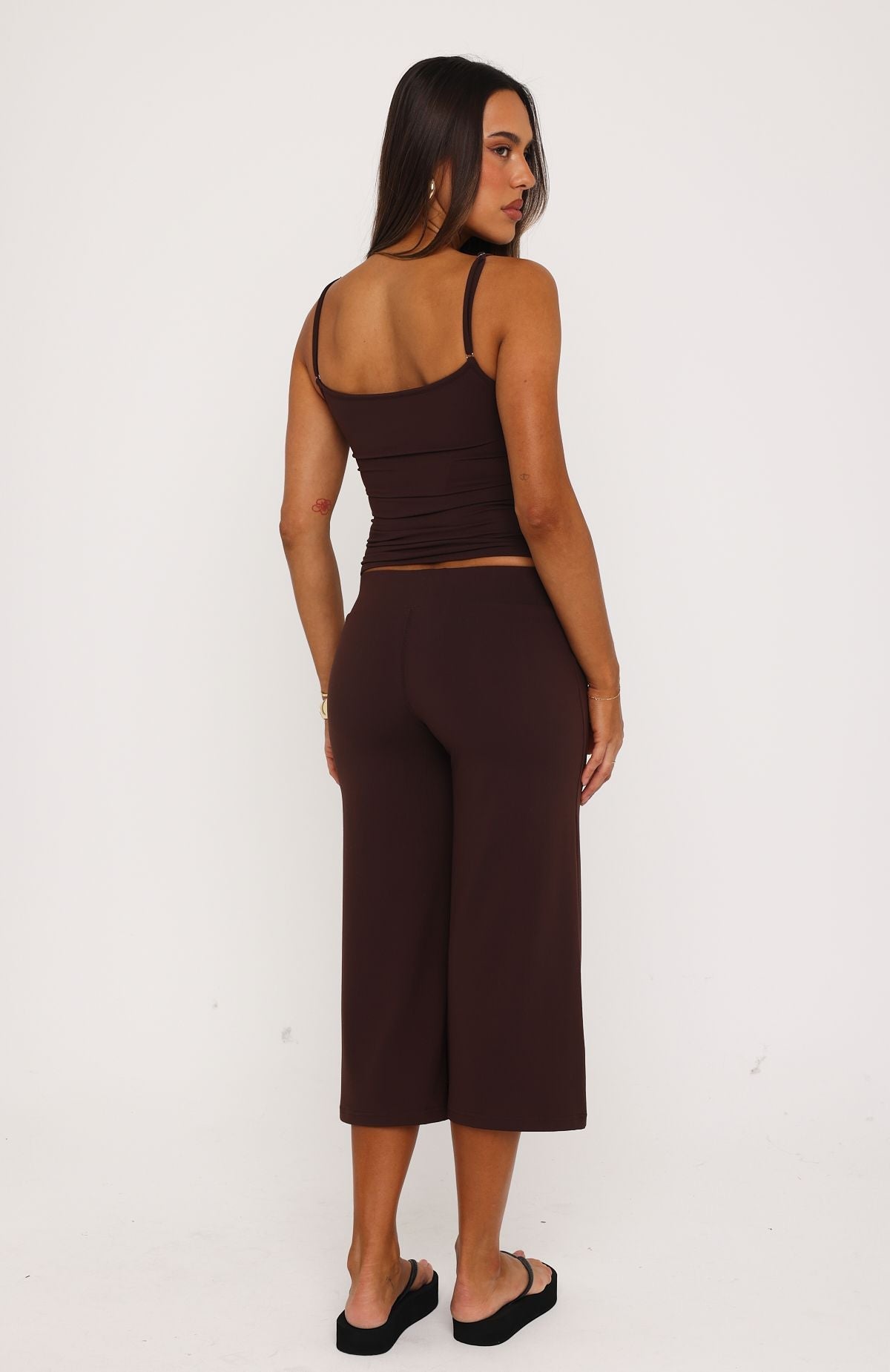 Trending Cant Go Wrong Wide Leg Capri Chocolate