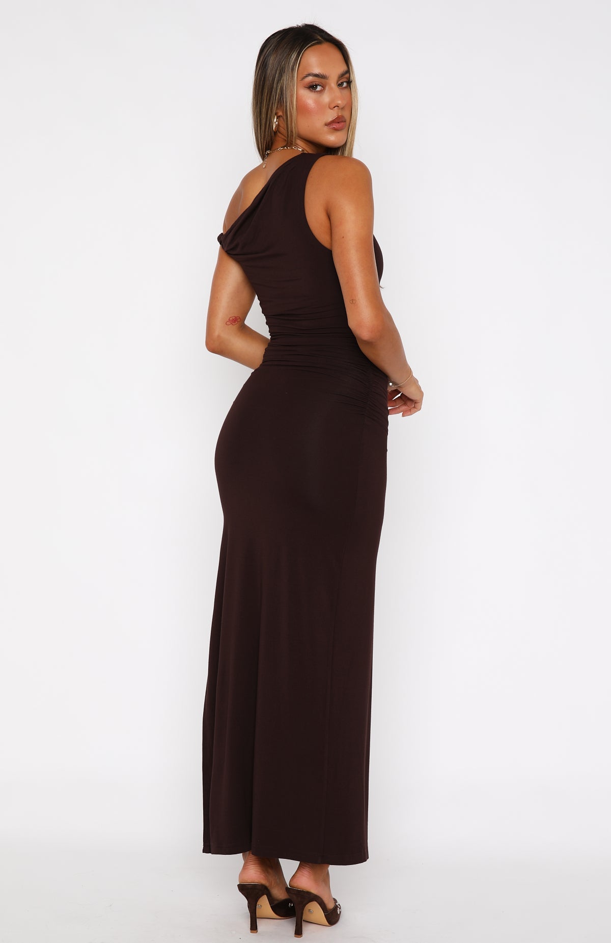 Trending Little Bit Dramatic Maxi Dress Dark Chocolate