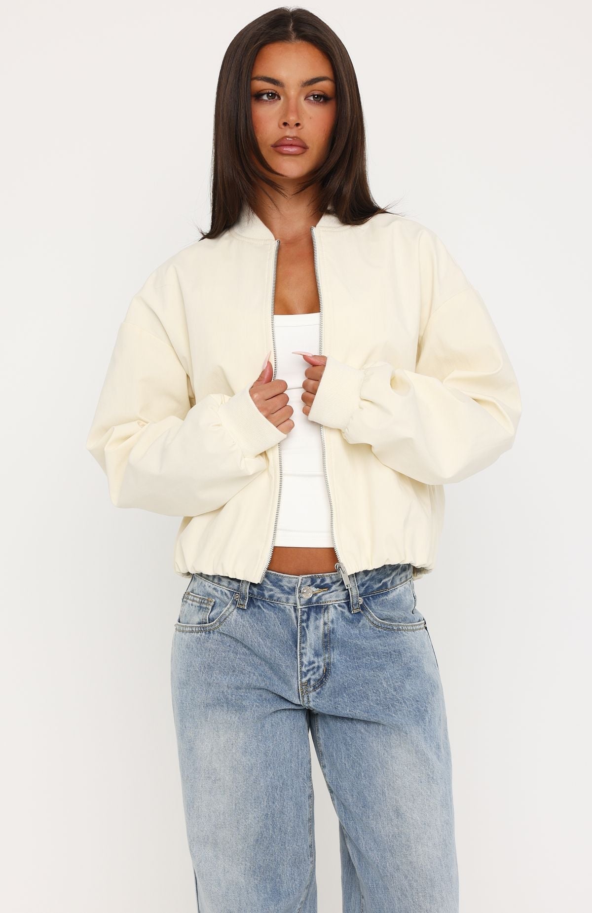 Trending Thora Bomber Jacket Cream