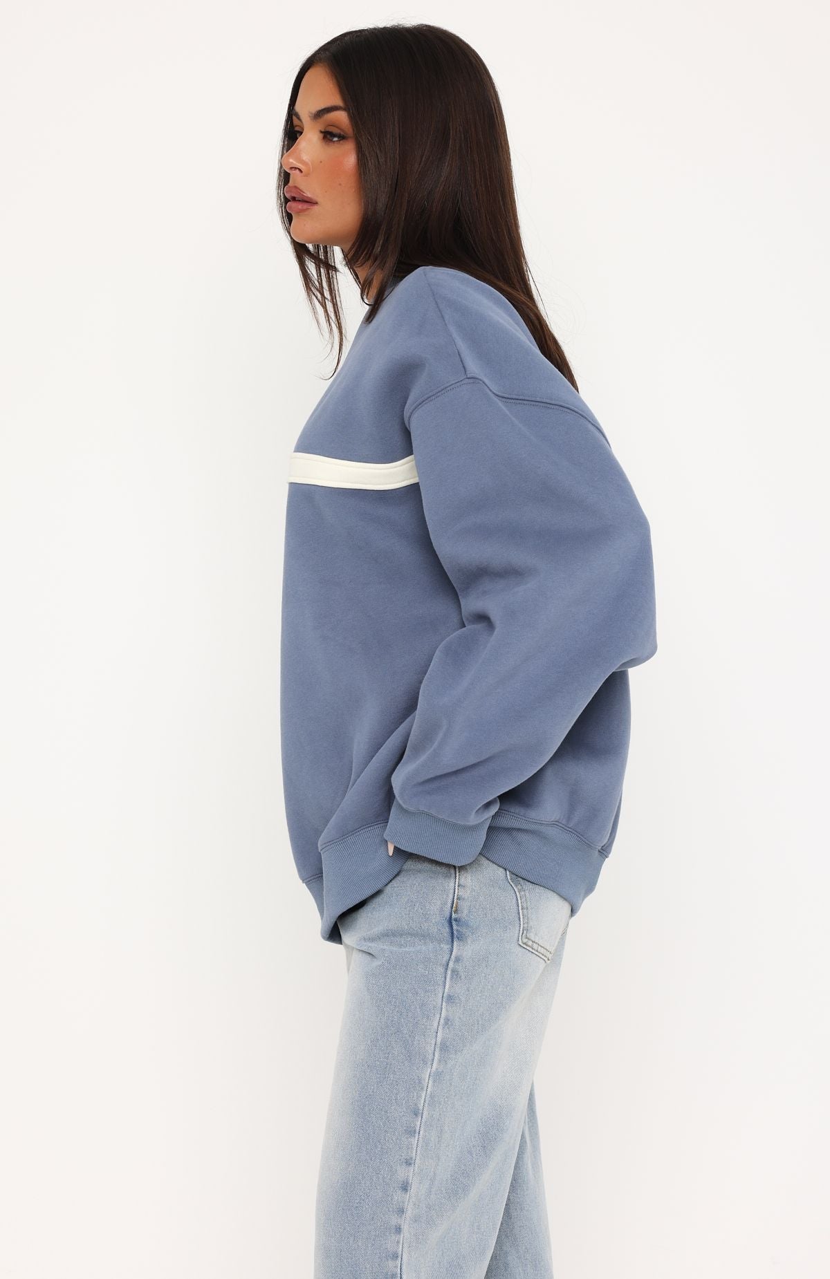 Trending Take Another Chance Oversized Drop Shoulder Sweater Ocean