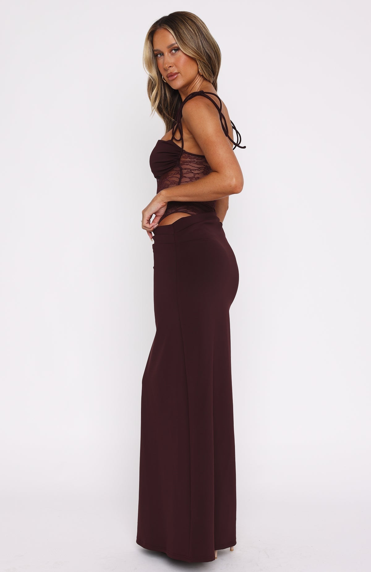 Trending Compliment Me Maxi Dress Burgundy