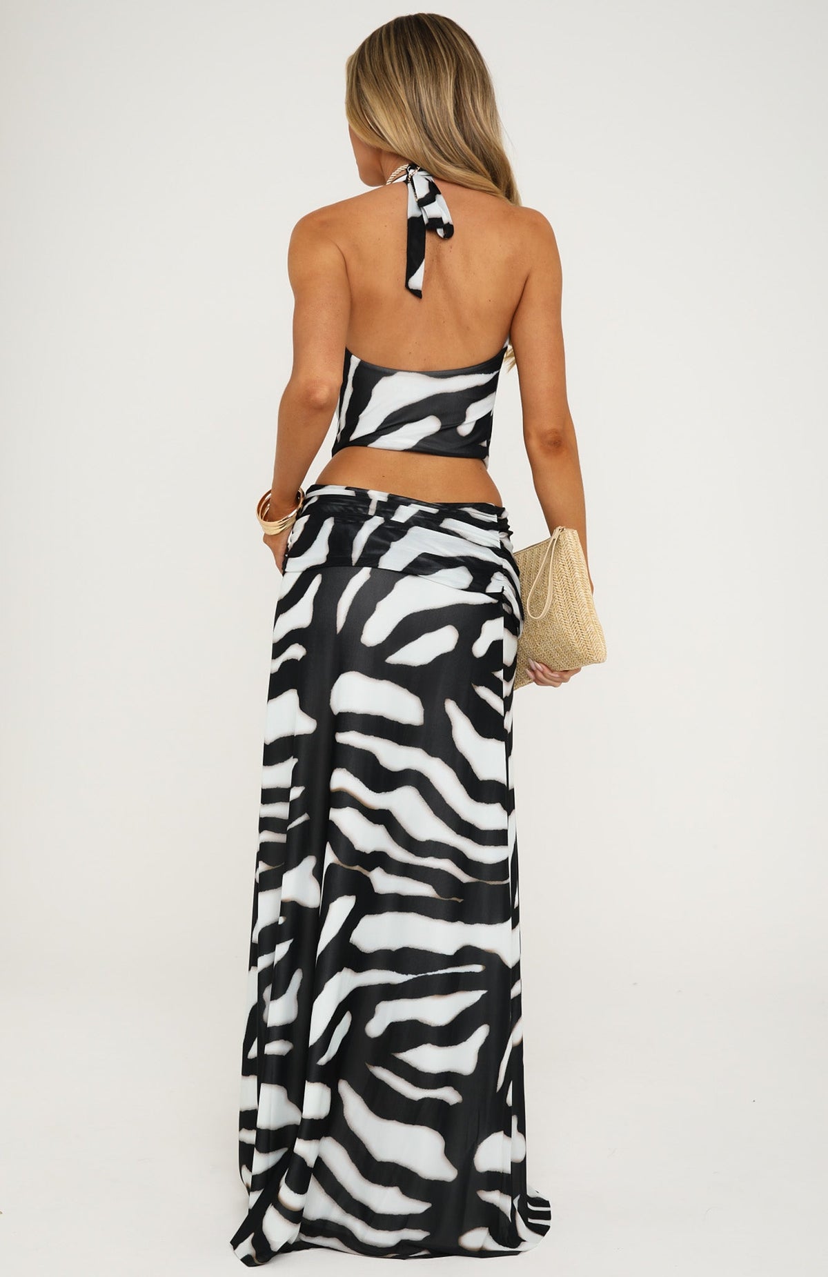 Trending Tropic Isla Maxi Dress Blurred Noir
