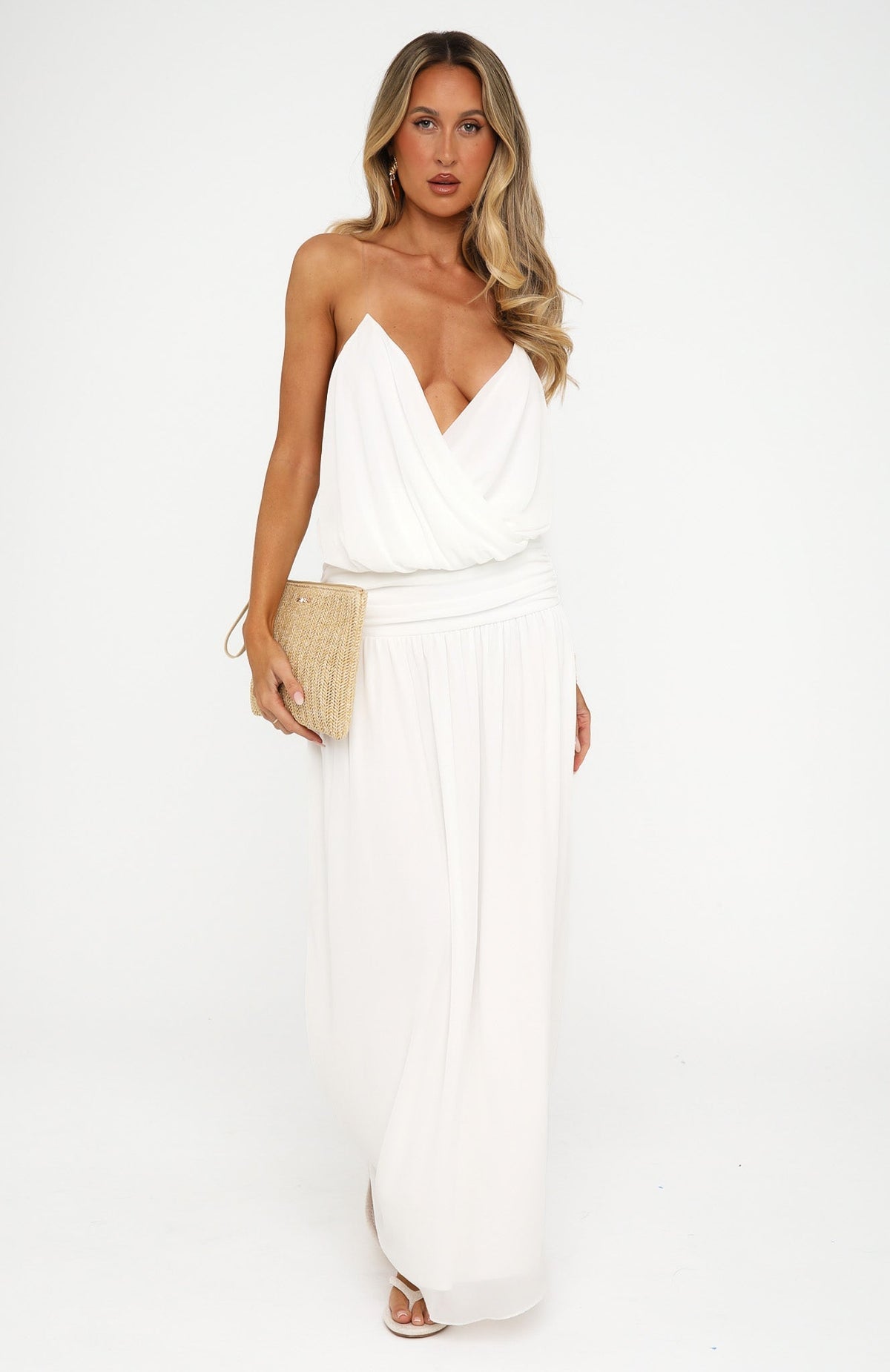 Trending Peachy Keen Maxi Dress White
