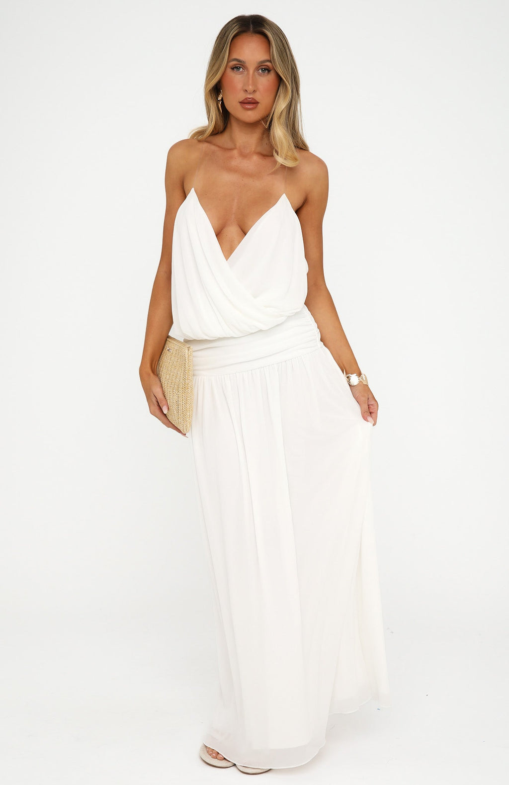Trending Peachy Keen Maxi Dress White