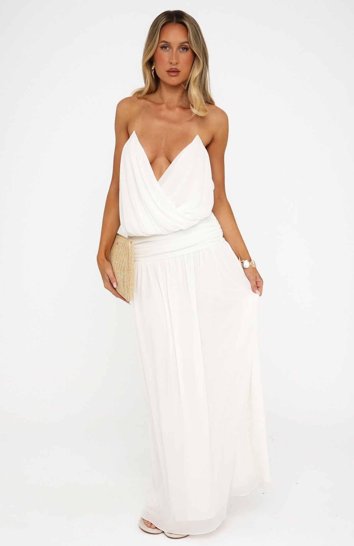 Trending Peachy Keen Maxi Dress White