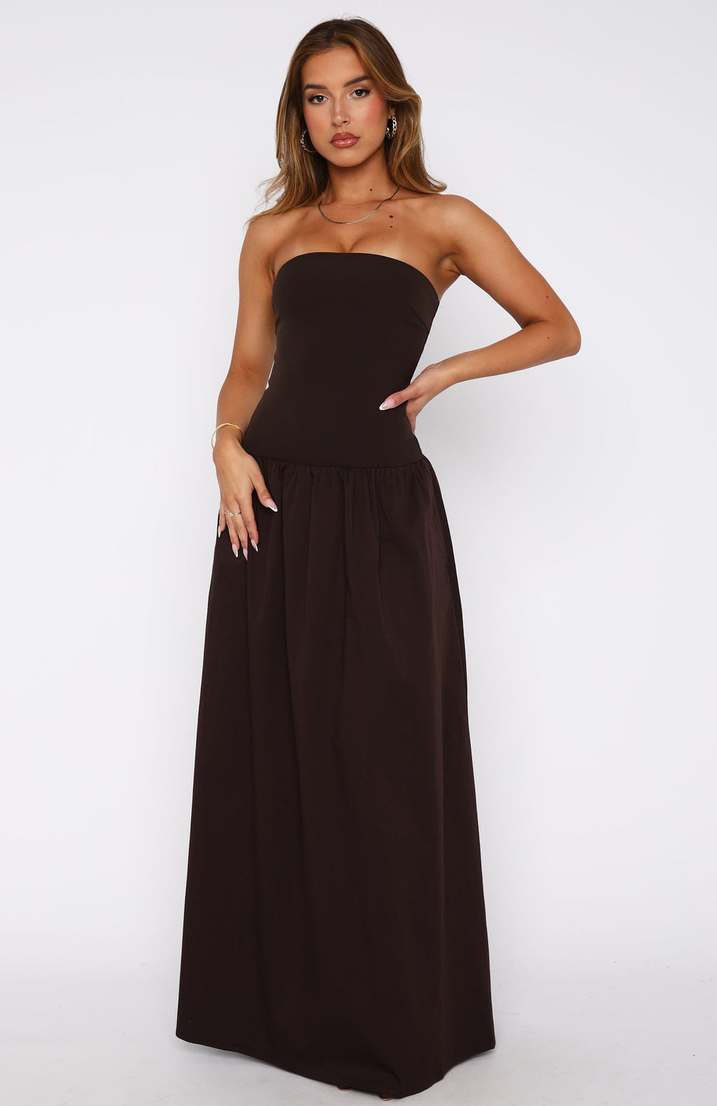 Trending Take Back Maxi Dress Chocolate