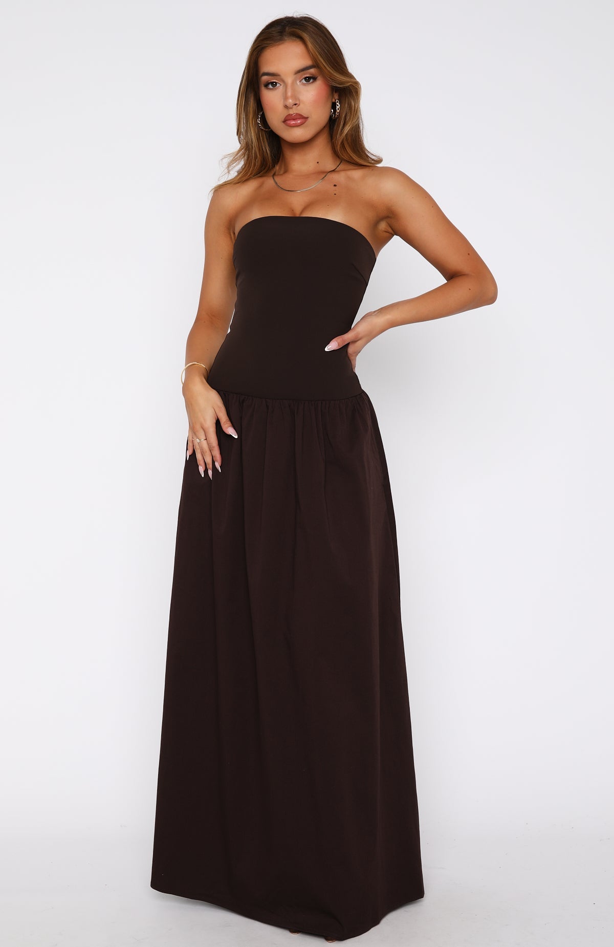 Trending Take Back Maxi Dress Chocolate
