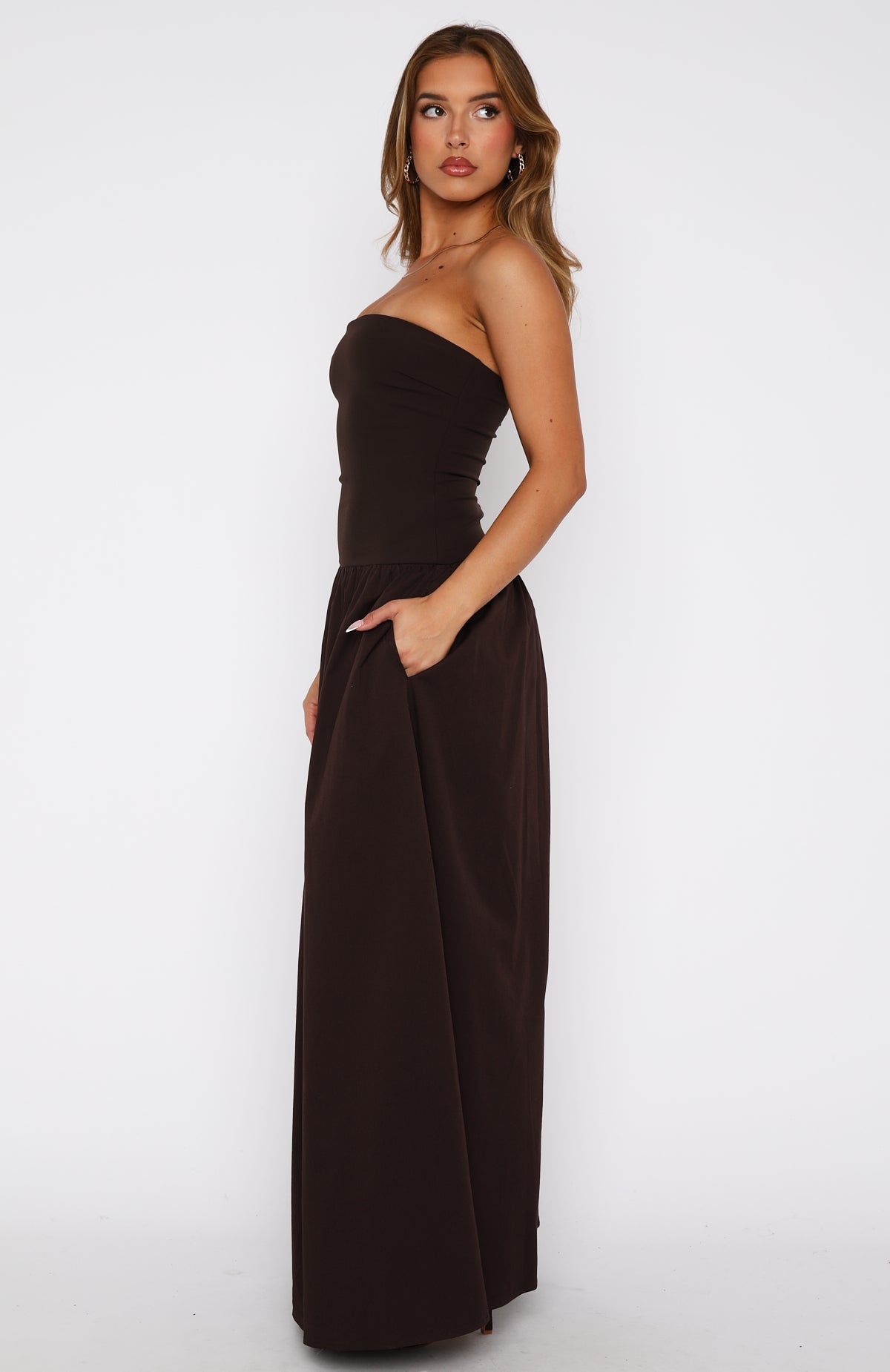 Trending Take Back Maxi Dress Chocolate