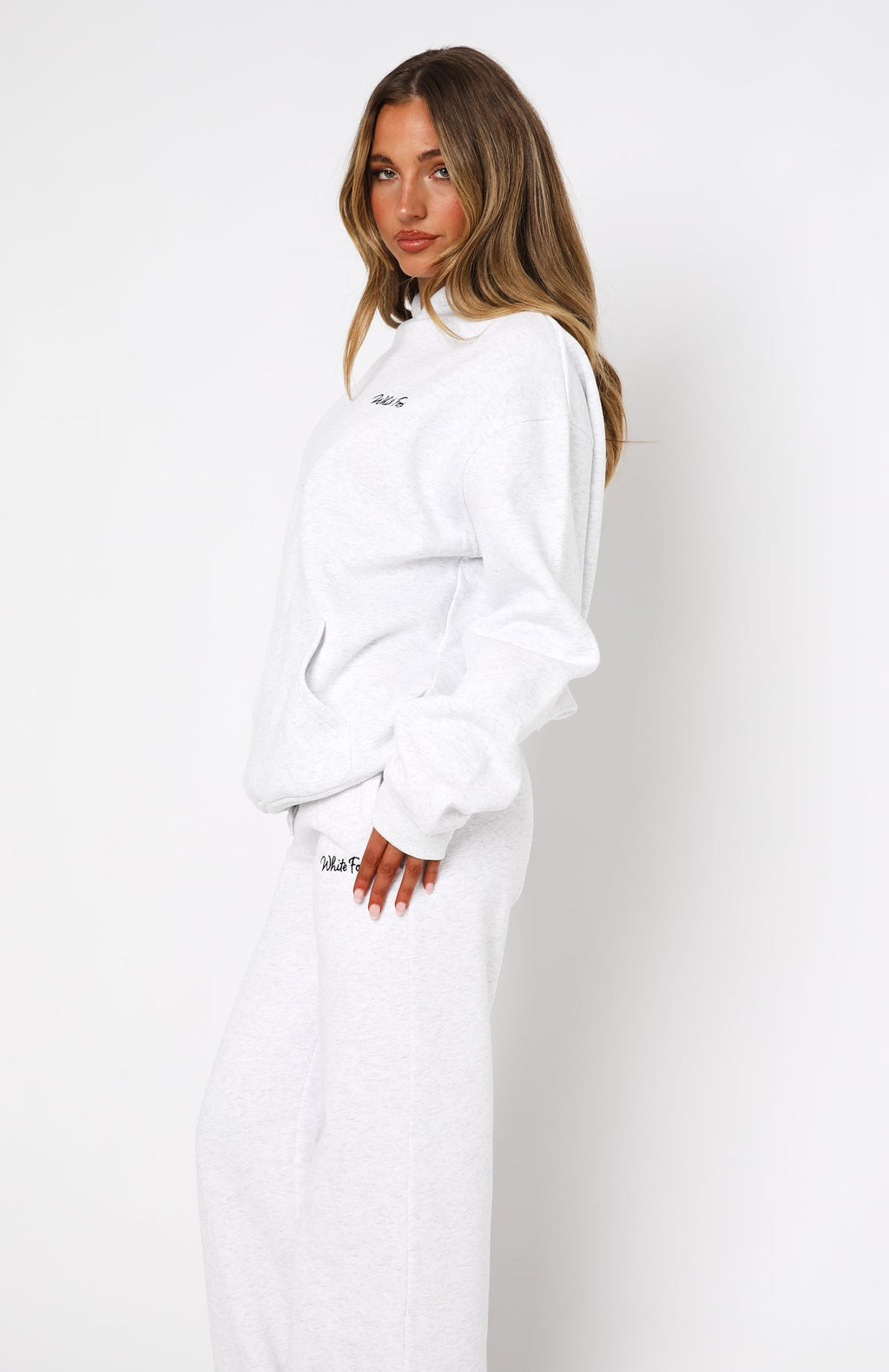 Trending Match Your Words Oversized Hoodie Grey Marle