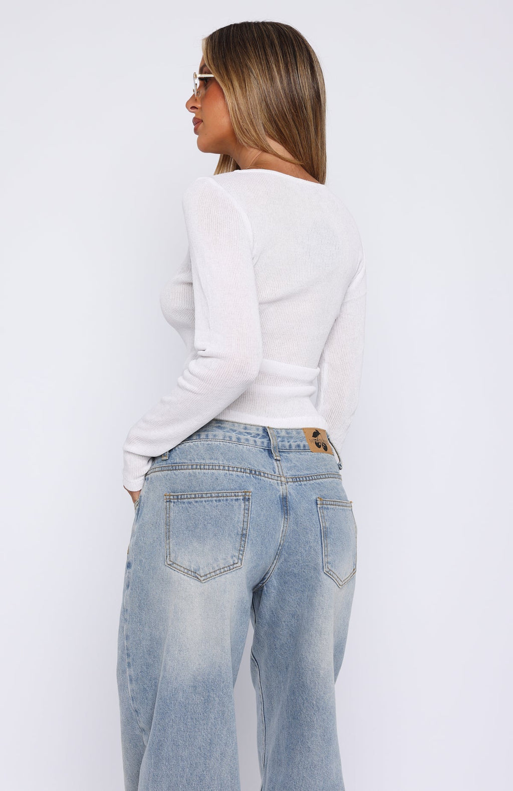 Trending Choose To Stay Long Sleeve Top White