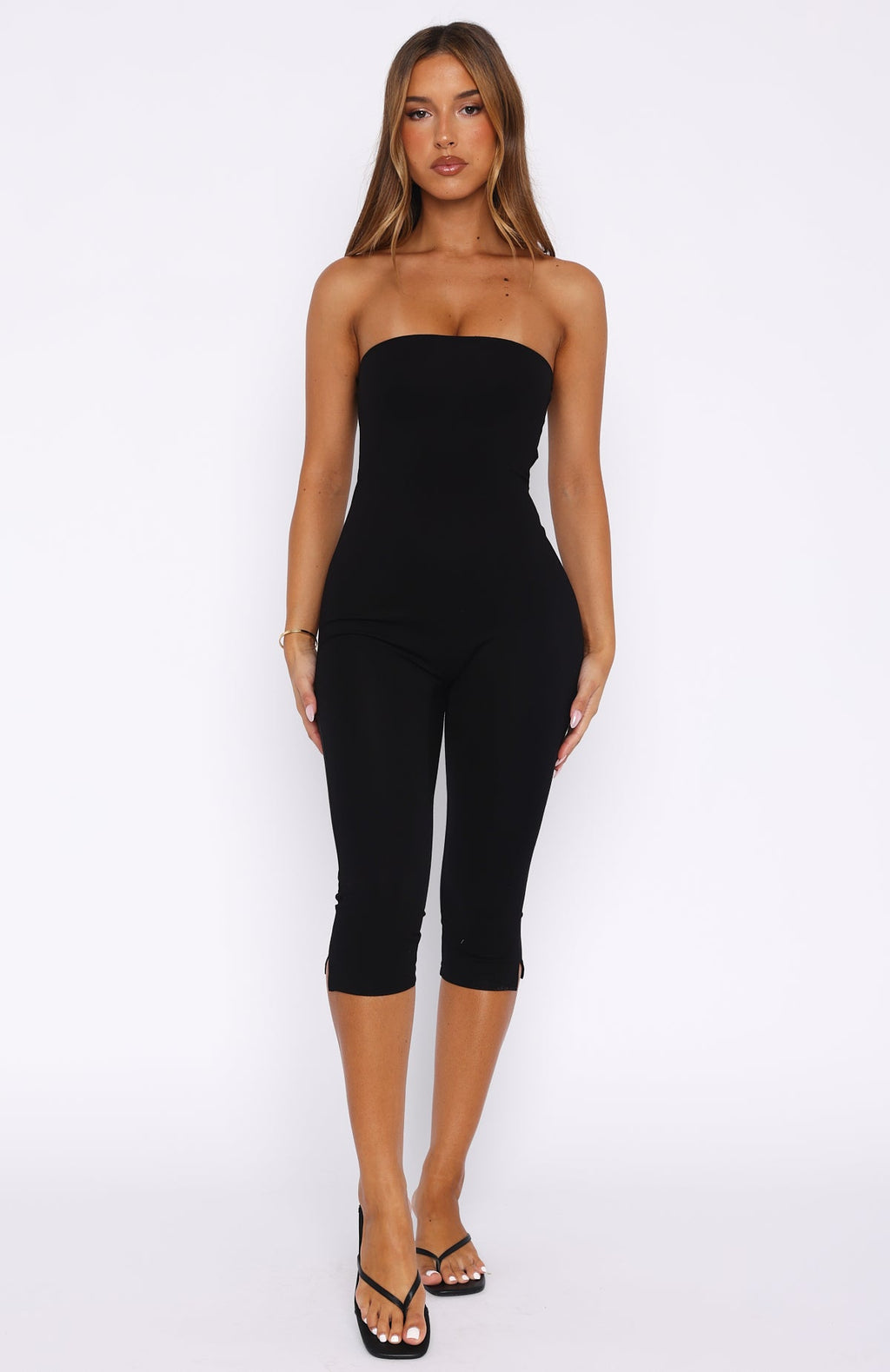 Trending True Desire Strapless Jumpsuit Black