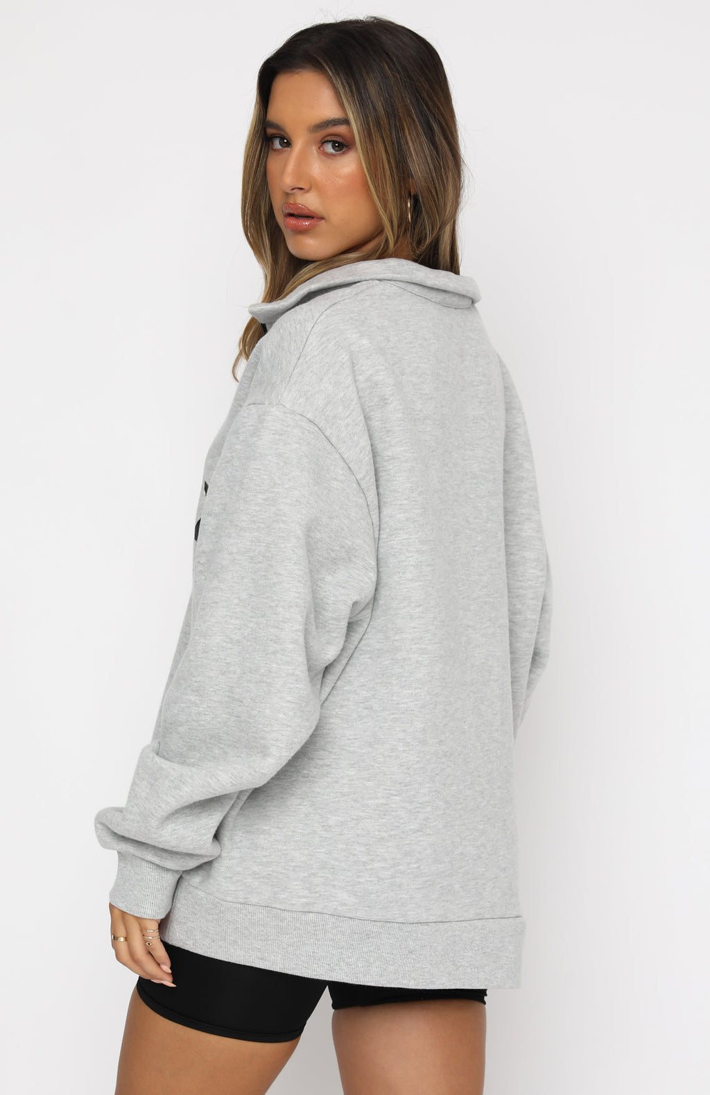 Trending High Standard Zip Front Sweater Grey Marle