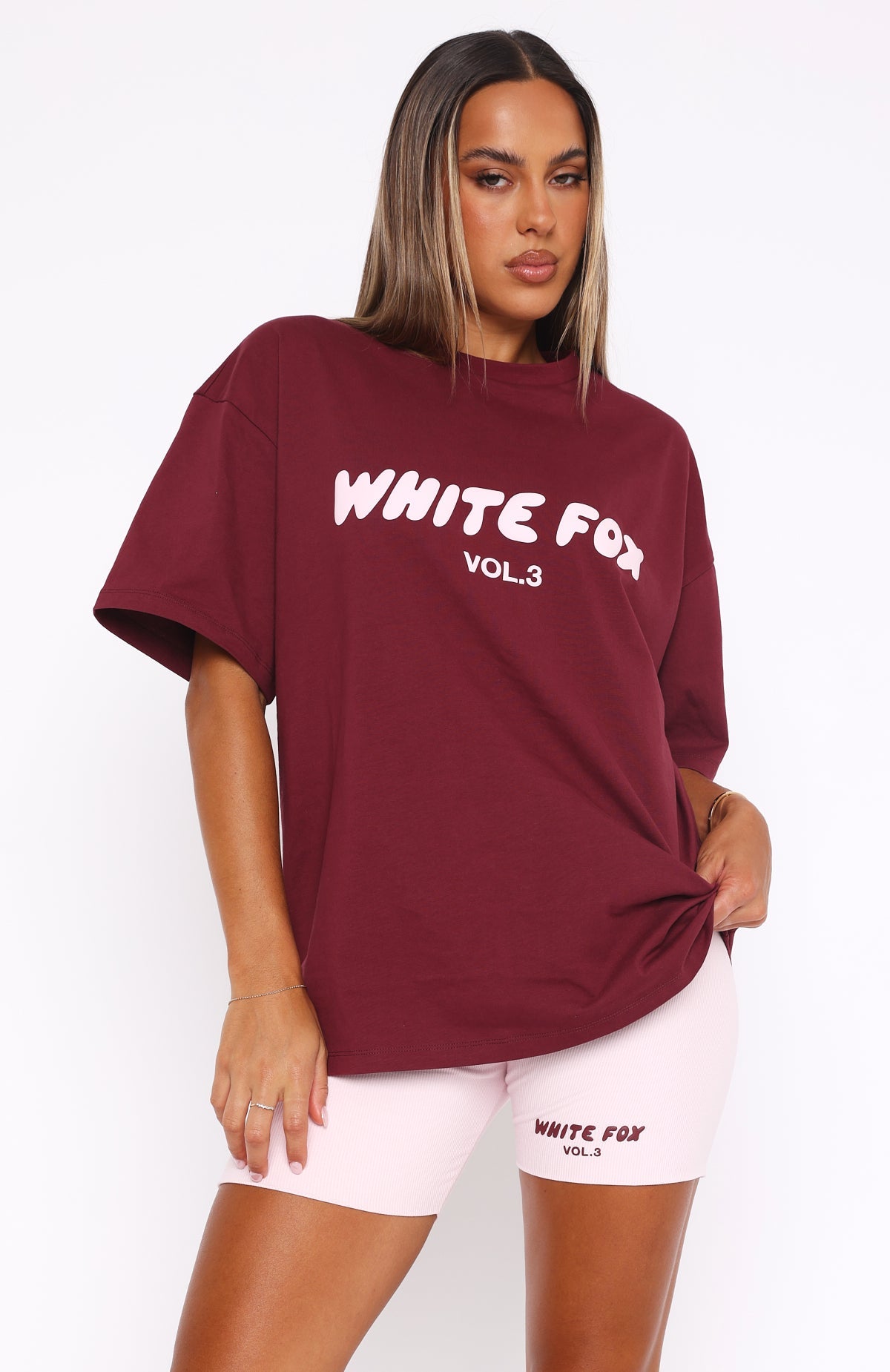 Trending Offstage Oversized Tee Red Velvet
