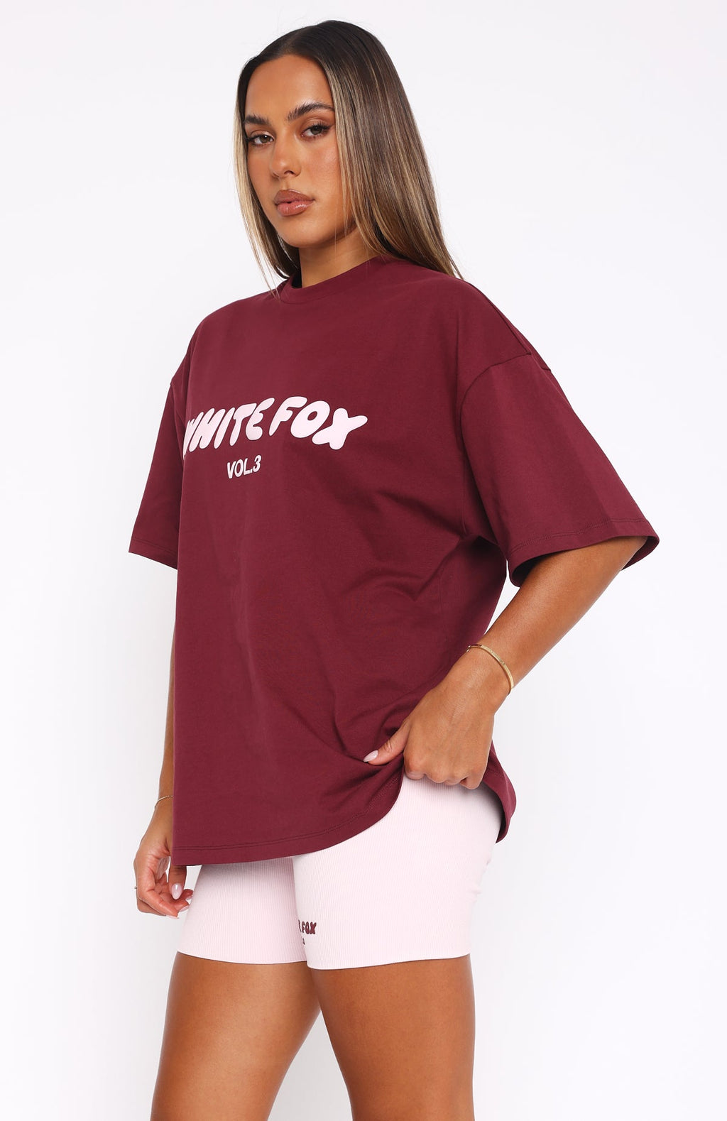Trending Offstage Oversized Tee Red Velvet