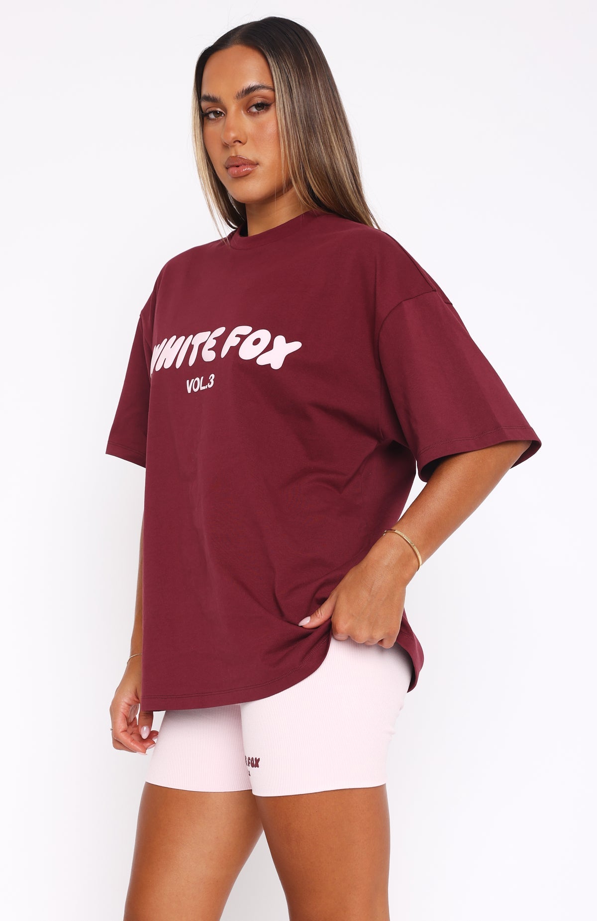 Trending Offstage Oversized Tee Red Velvet