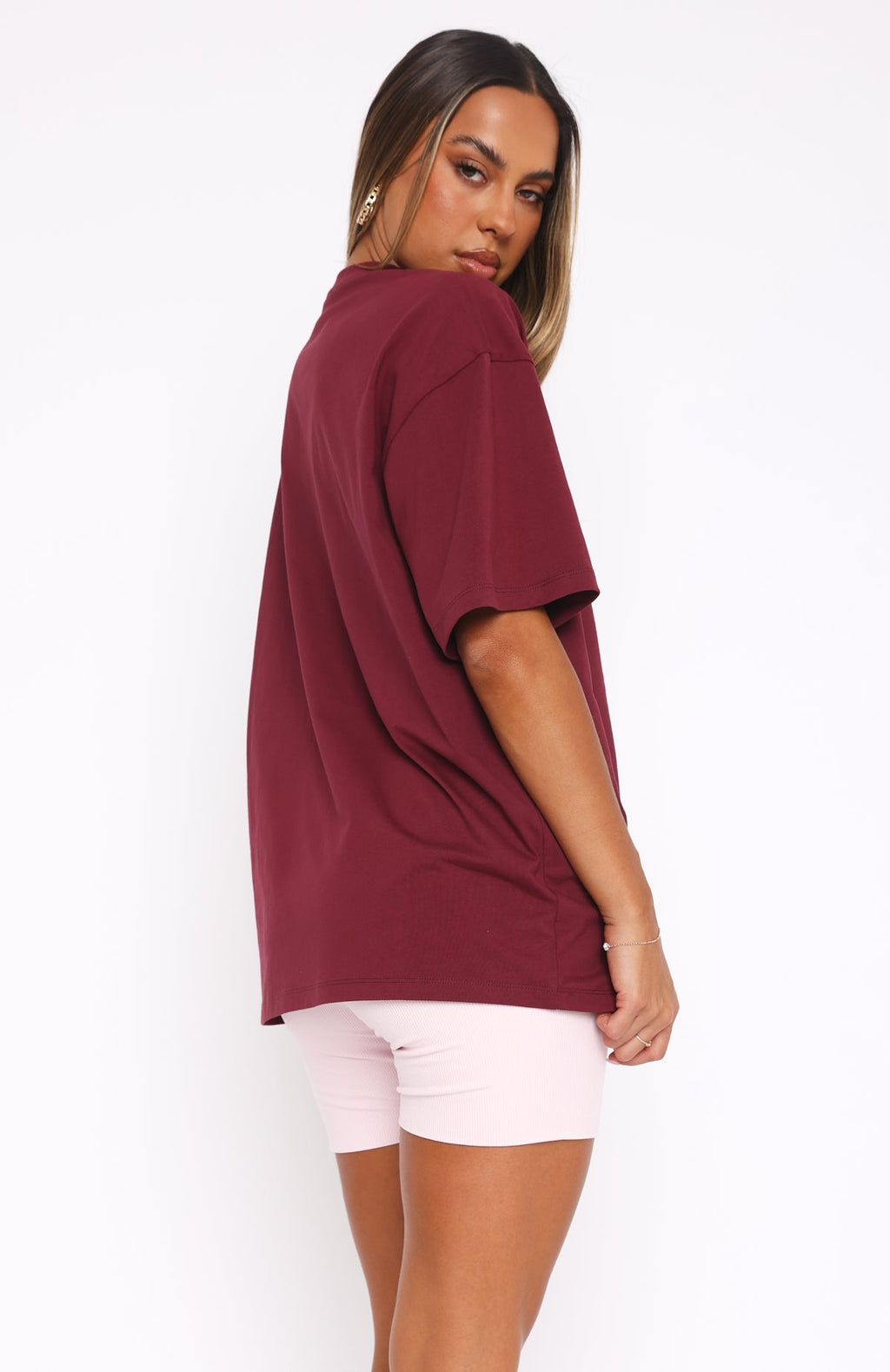 Trending Offstage Oversized Tee Red Velvet