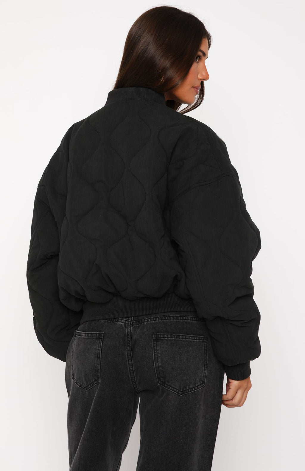 Trending Soft Love Bomber Jacket Black