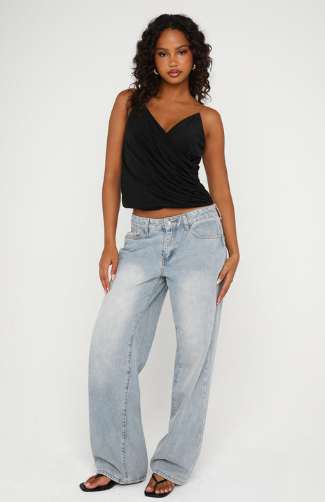 Trending Divine On You Invisible Strap Top Black