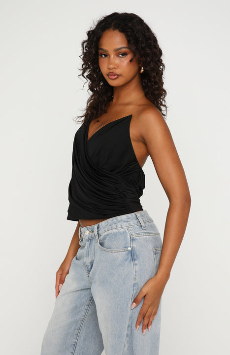 Trending Divine On You Invisible Strap Top Black