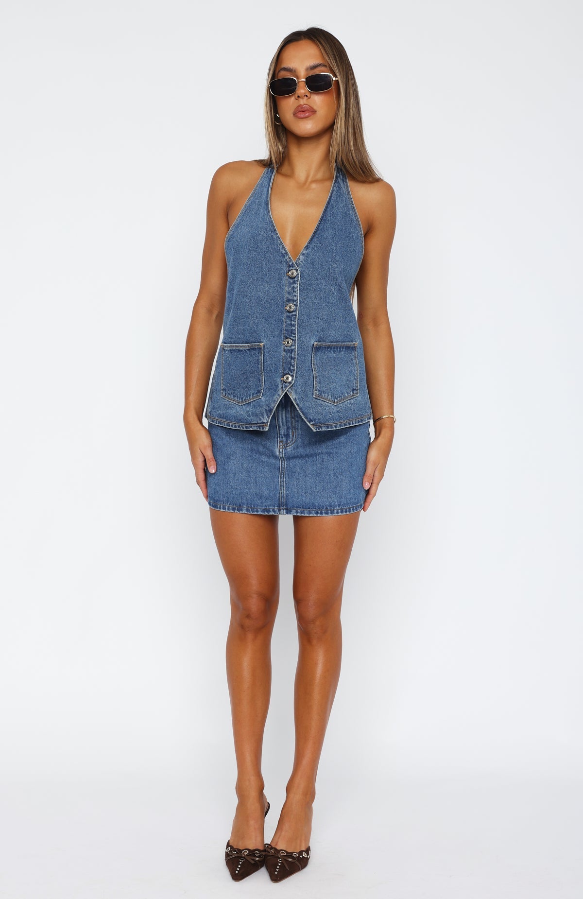Trending Holla At Me Mini Skirt Admiral Blue