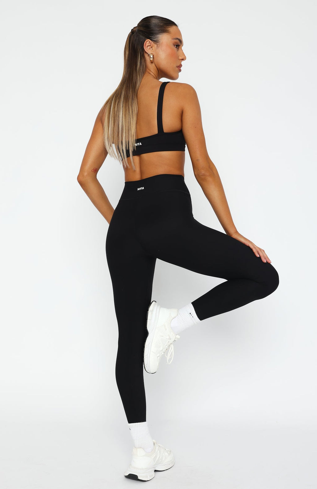 Trending Ready Set Go Cross Front Leggings Black