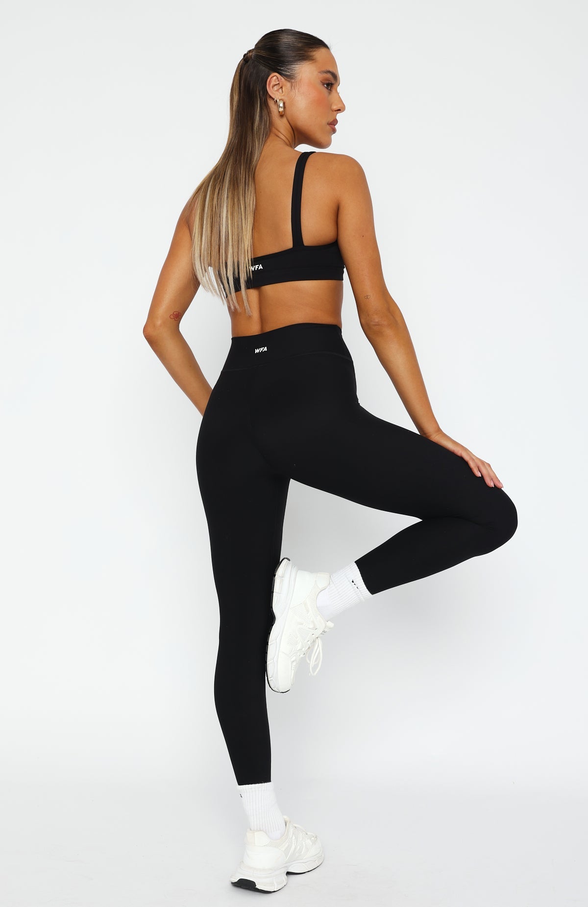 Trending Ready Set Go Cross Front Leggings Black