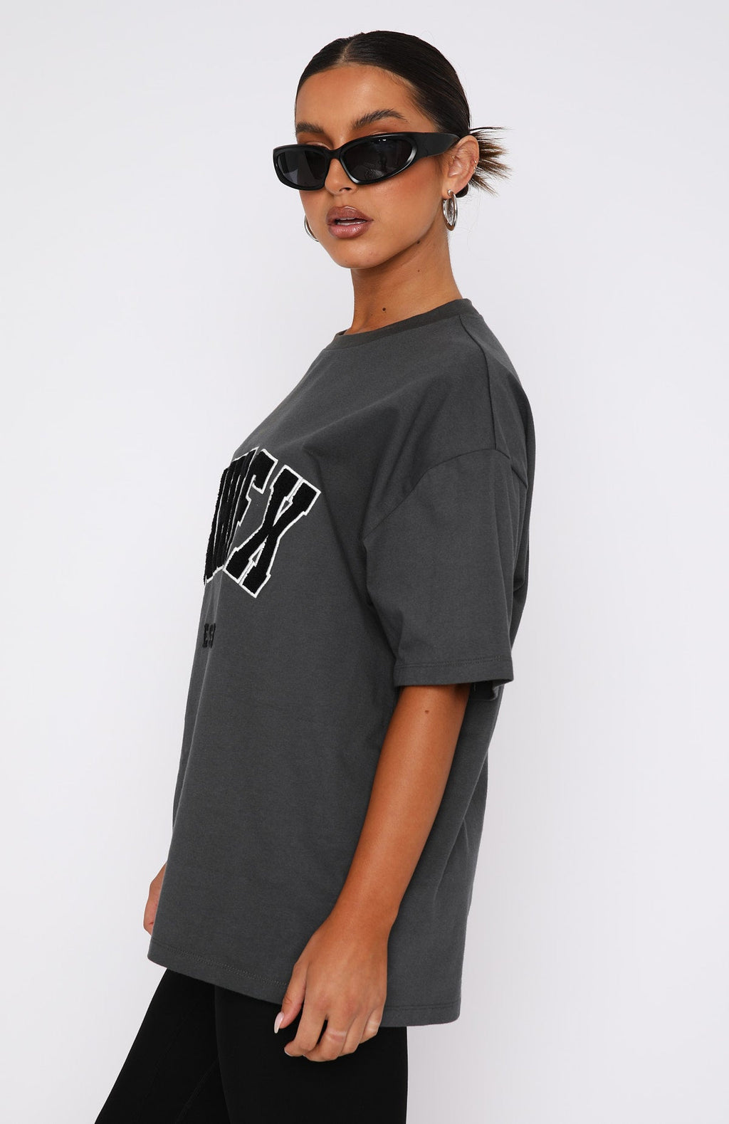 Trending Give It Away Oversized Tee Charcoal