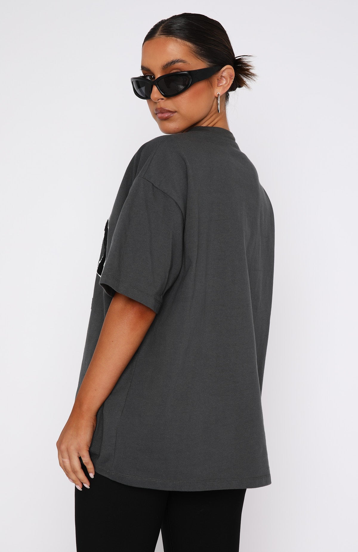 Trending Give It Away Oversized Tee Charcoal