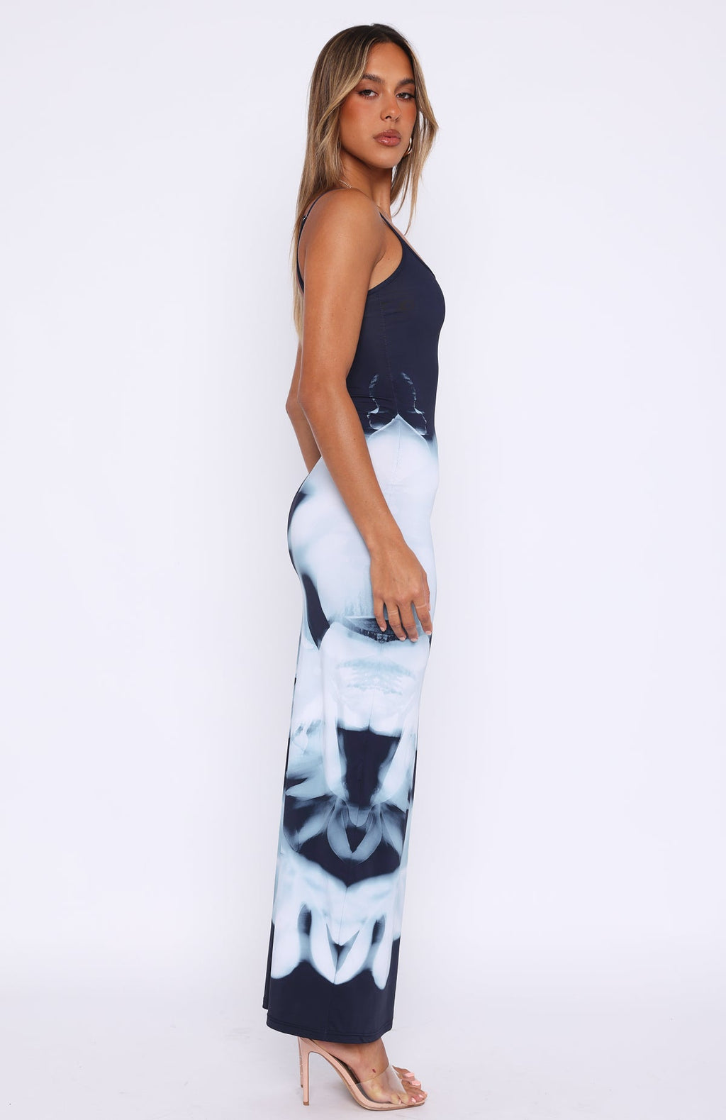 Trending Feeling The Heat Maxi Dress Greyscale Floral