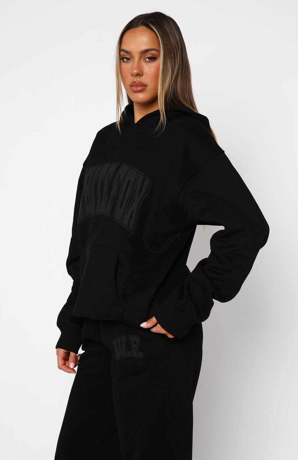Trending Decade Classics Varsity Oversized Hoodie Black