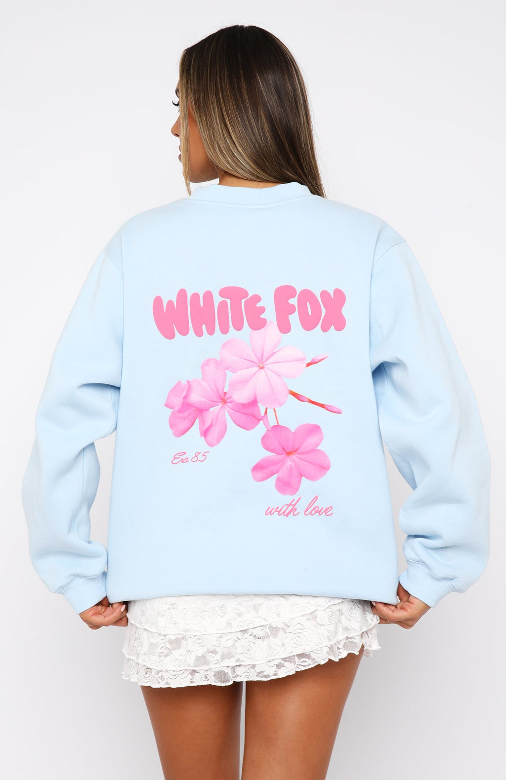 Trending With Love & Romance Oversized Sweater Baby Blue