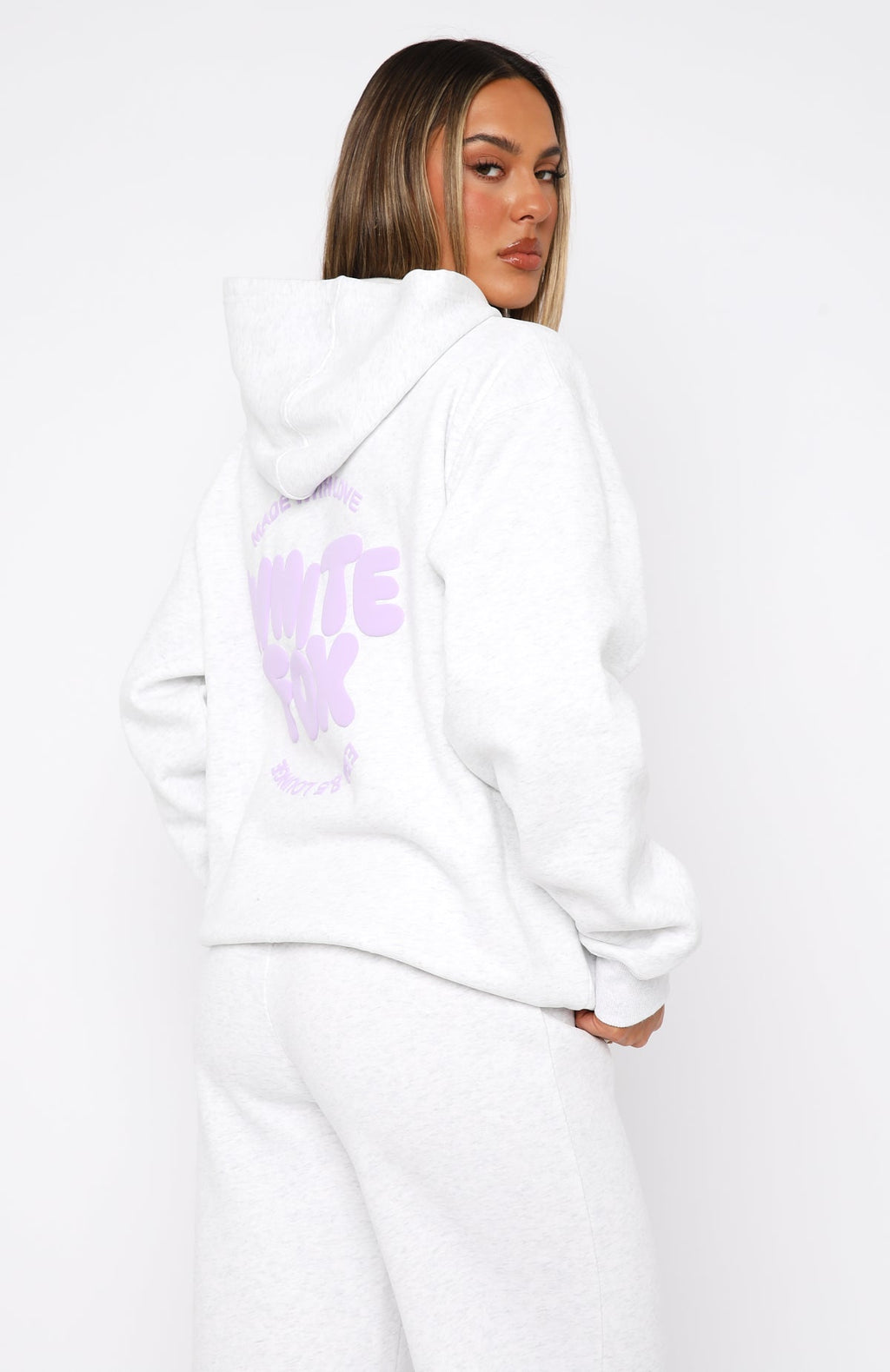 Trending With Love For You Oversized Hoodie Grey Marle