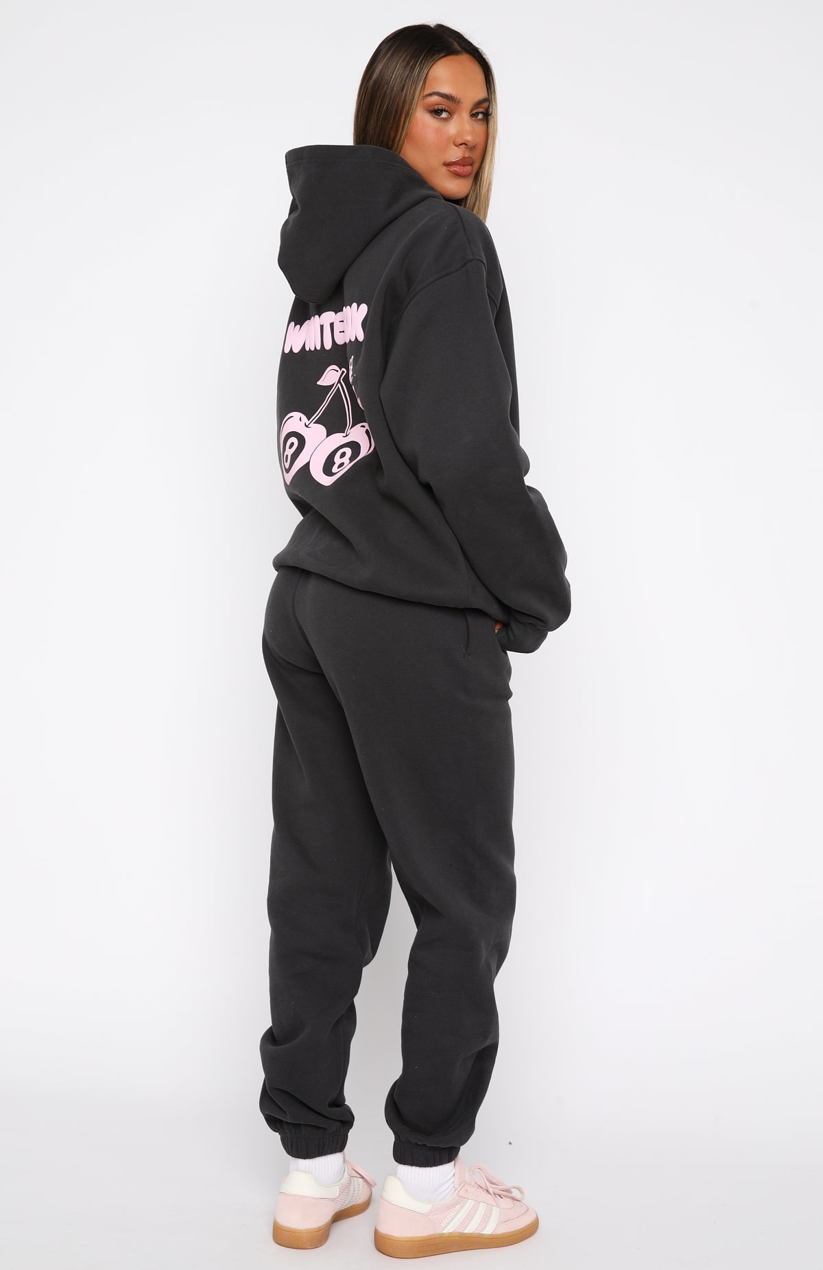 Trending With Love In The Moment Sweatpants Charcoal