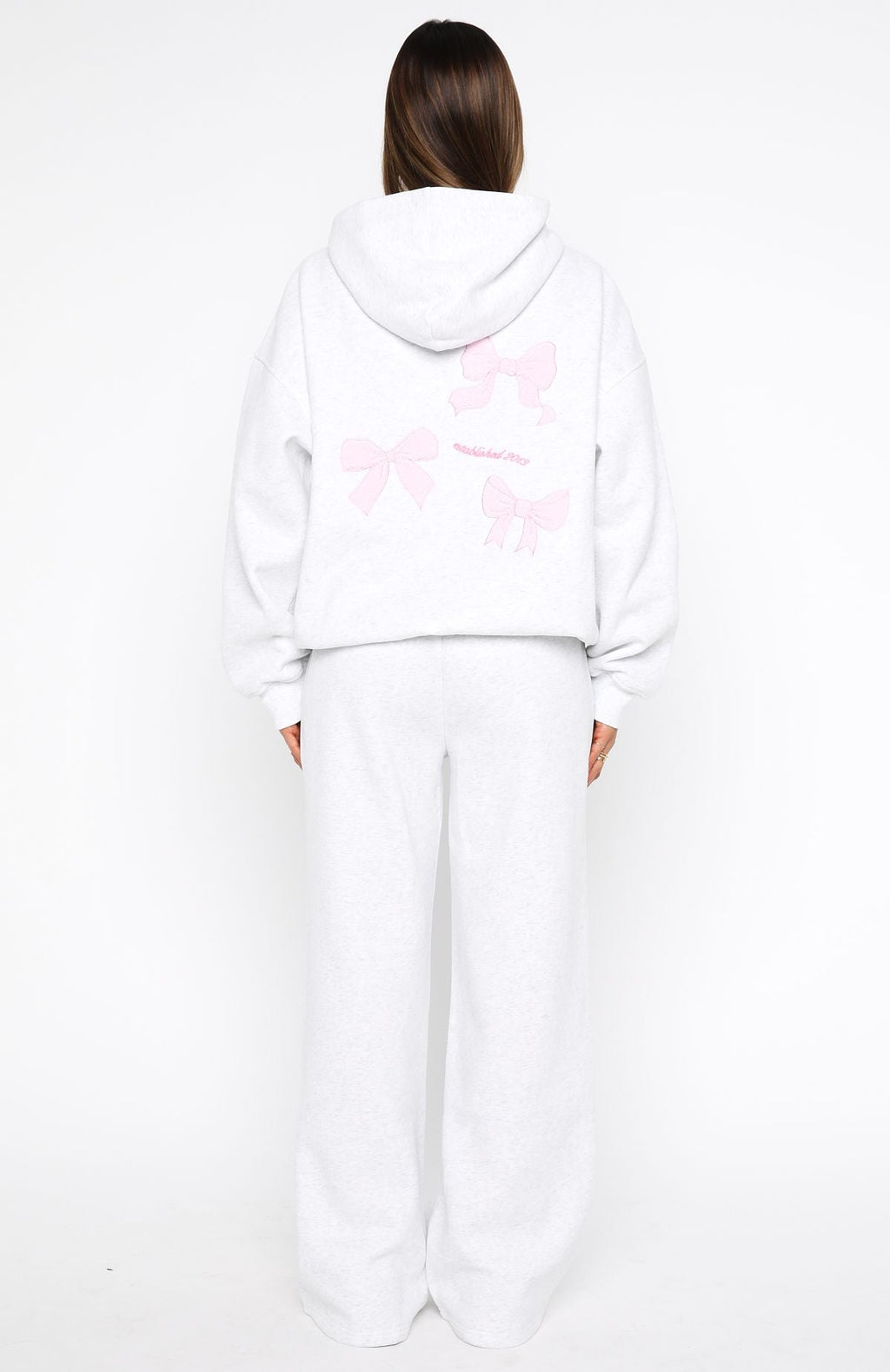 Trending Daydreamers Madeline Wide Leg Sweatpants Grey Marle