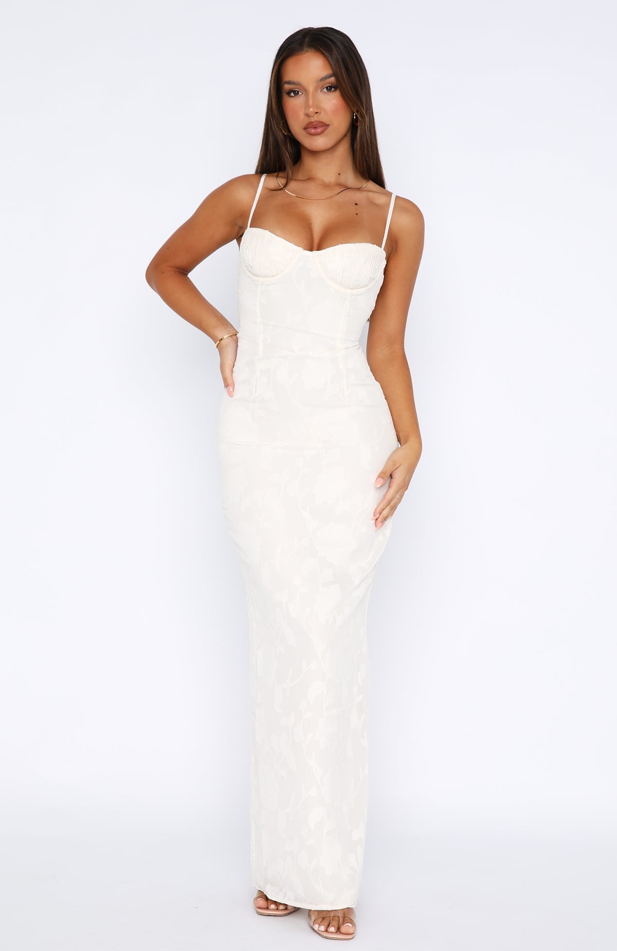 Trending Poppy Dream Maxi Dress Cream