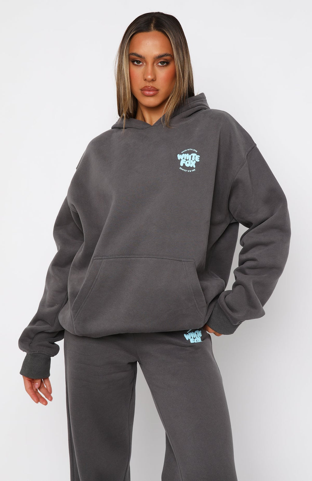 Trending With Love For You Oversized Hoodie Volcanic