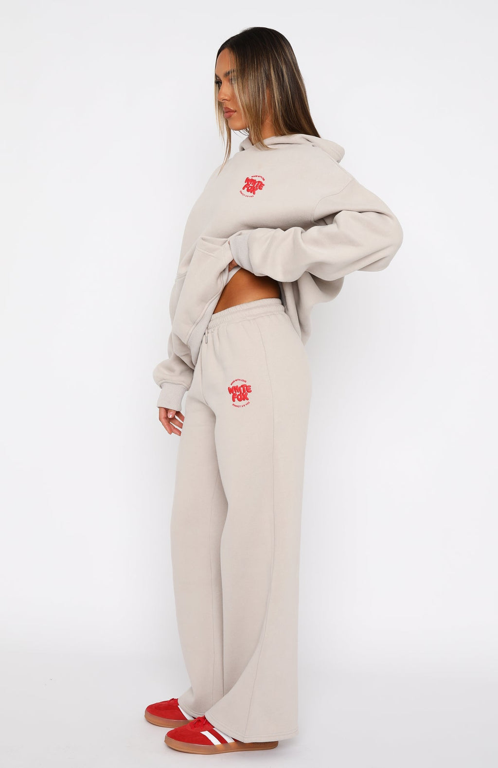 Trending With Love For You Wide Leg Sweatpants Moon