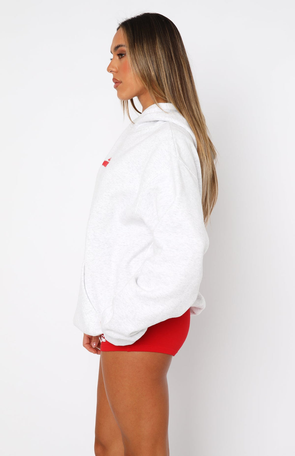 Trending With Love In The Moment Oversized Hoodie Grey Marle