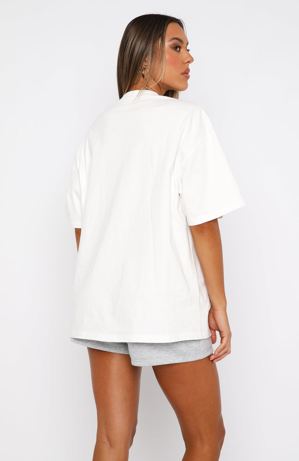 Trending With Love Forever Oversized Tee WhiteBlue