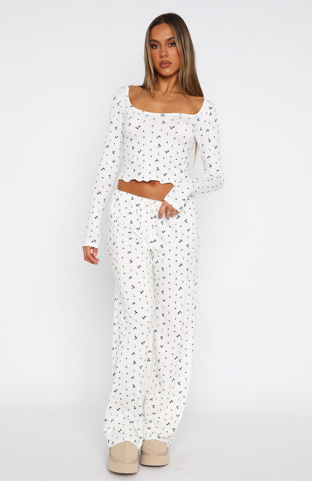 Trending Dreamy Pyjama Pants Ditsy Blues