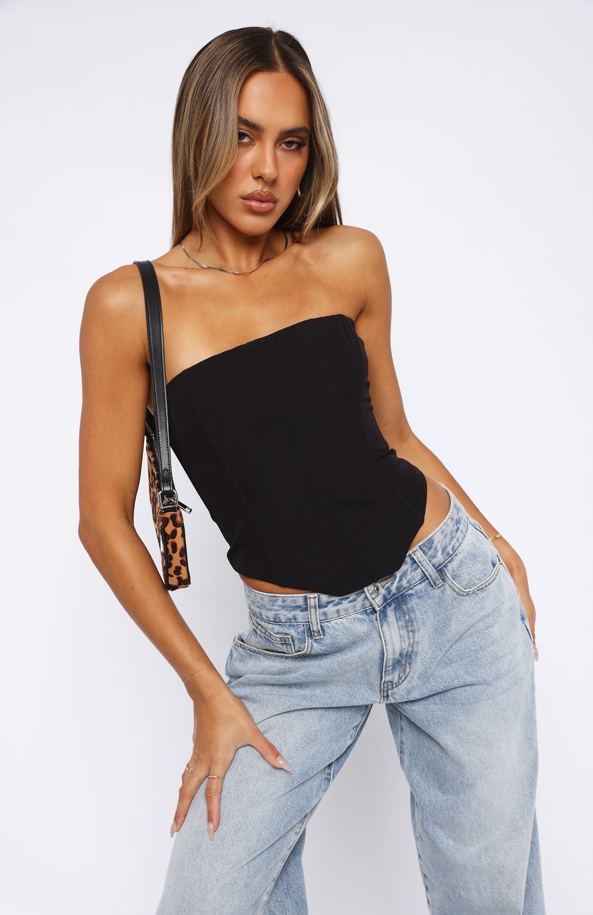 Trending Let It Go Strapless Bustier Black