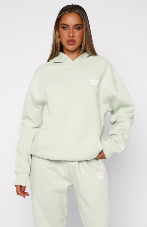 Trending 11th Street Keeping It Real Oversized Hoodie Iced Matcha
