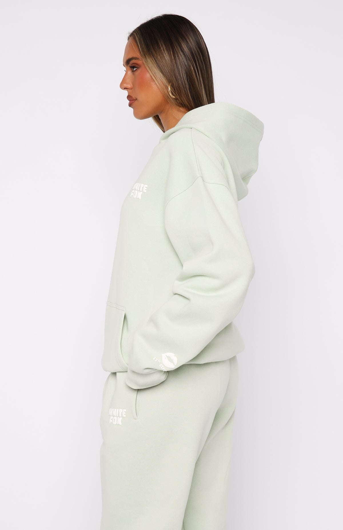 Trending 11th Street Keeping It Real Oversized Hoodie Iced Matcha