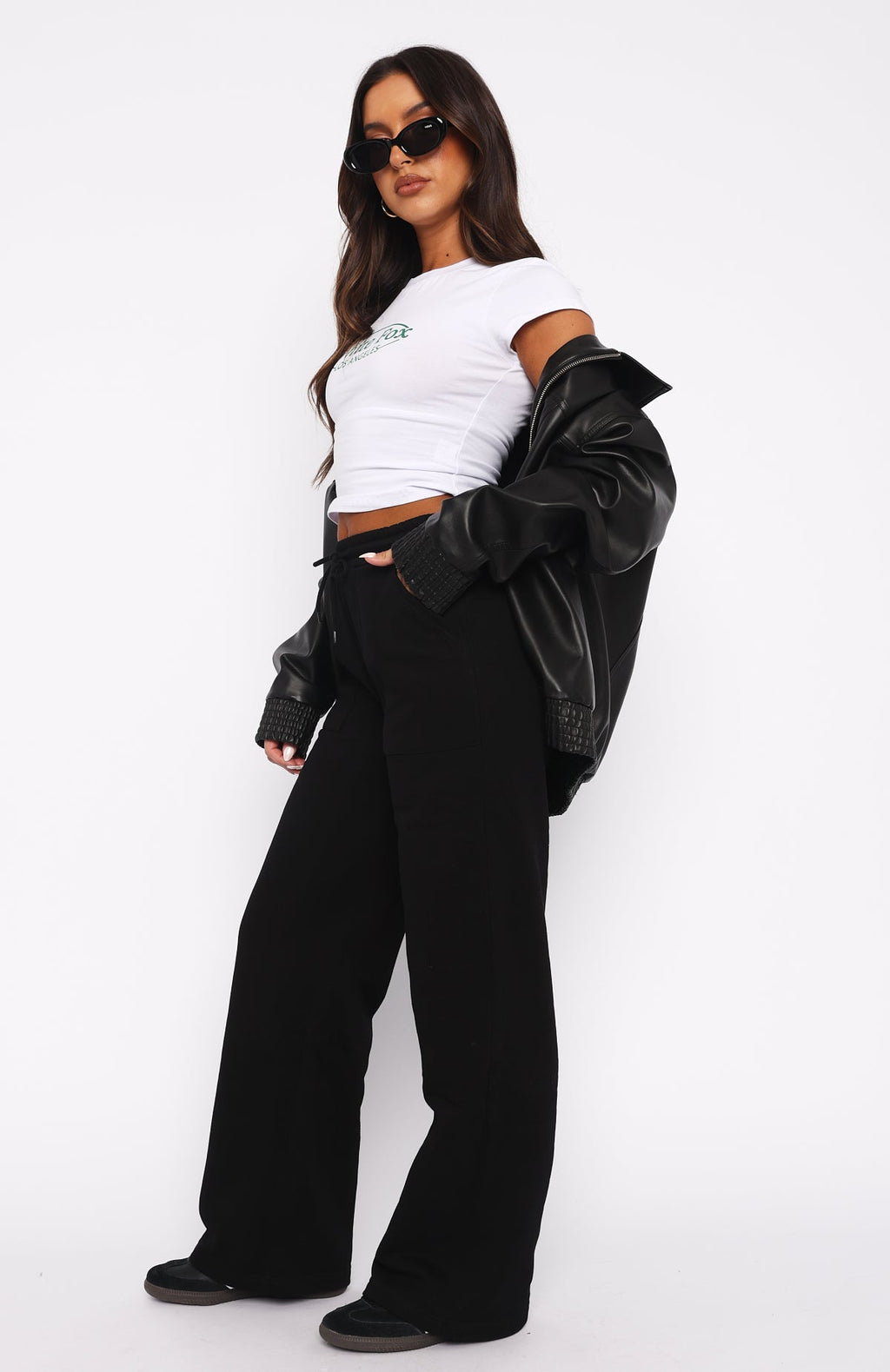 Trending Youd Love It Here Wide Leg Sweatpants Black