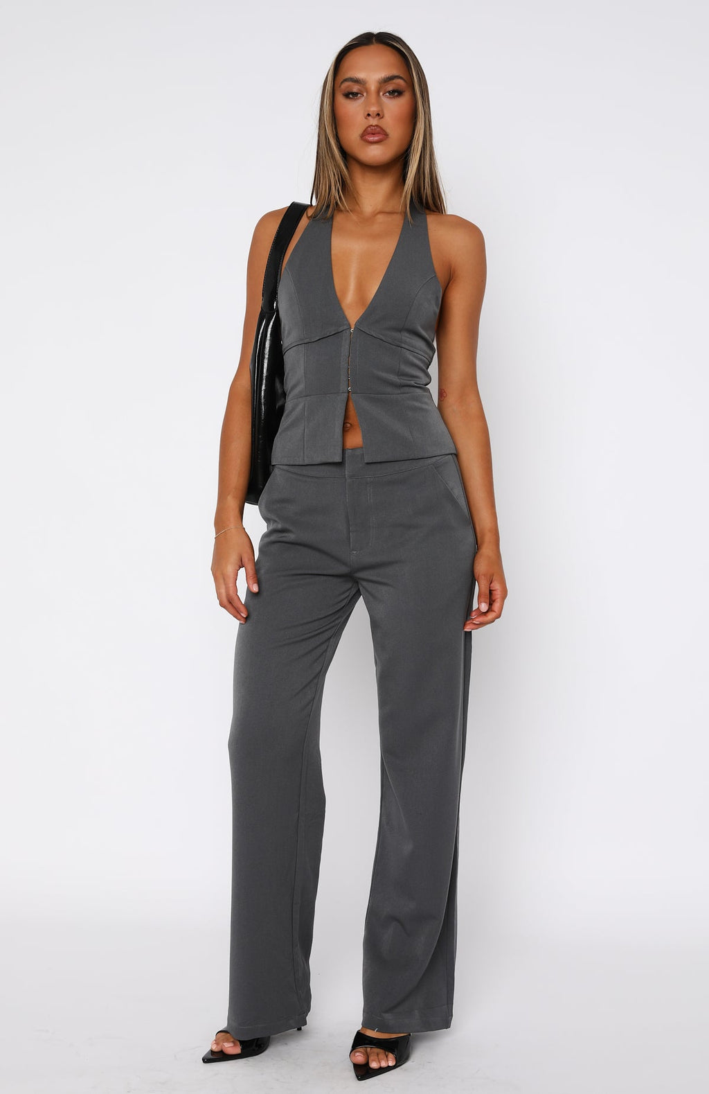 Trending Only Acting Pants Charcoal