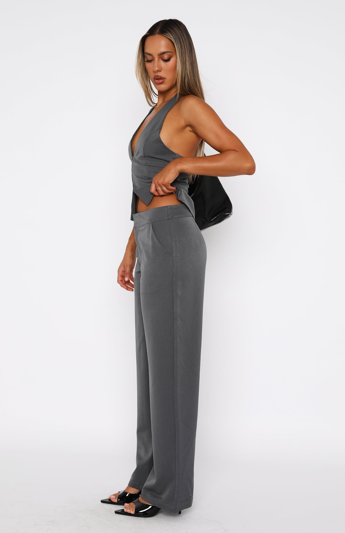 Trending Only Acting Pants Charcoal