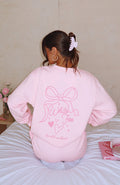 Trending Love You Forever Oversized Sweater Pink
