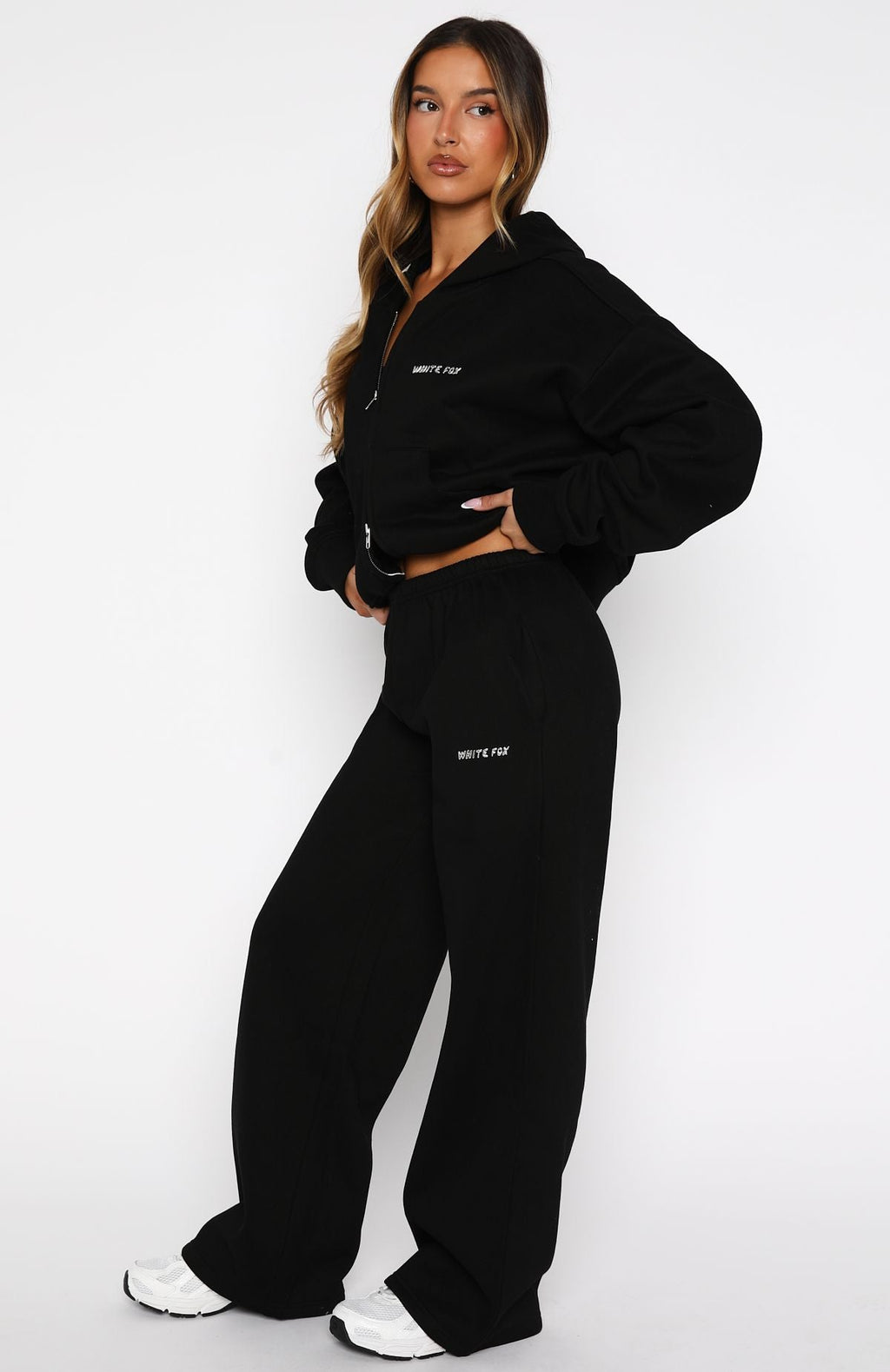 Trending Test Drive Wide Leg Sweatpants Black